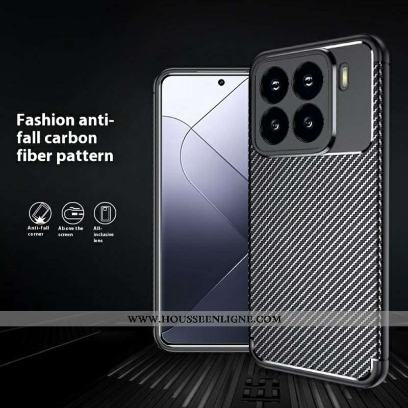 Coque Xiaomi 15 Texture Fibre de Carbone et Dissipation Thermique