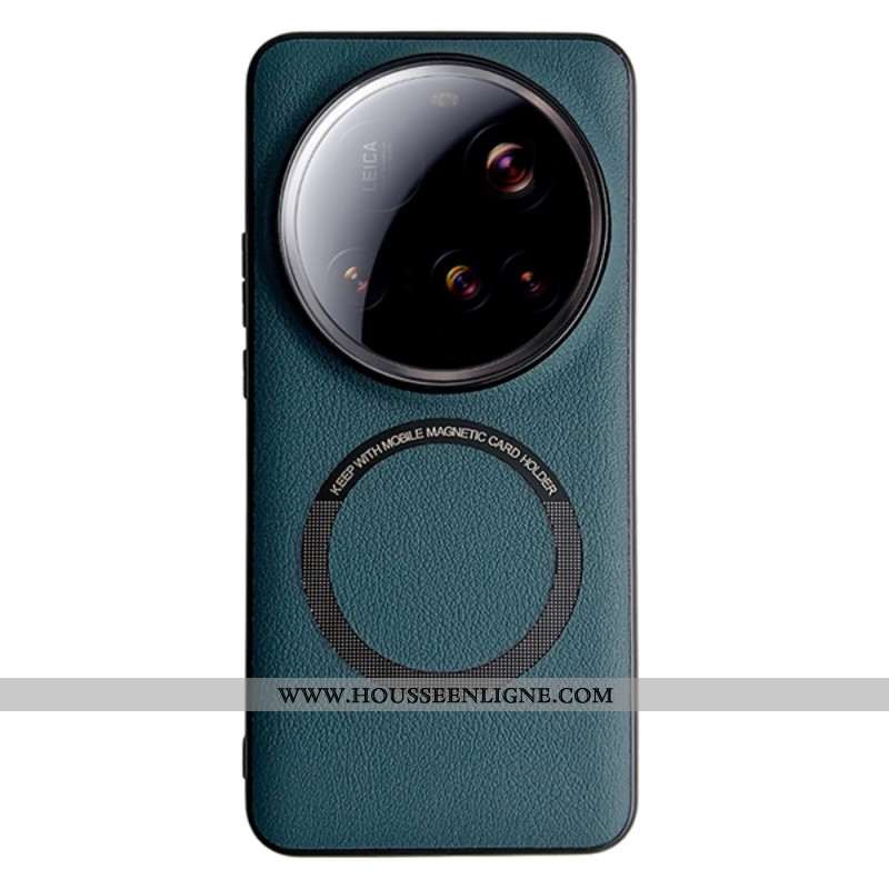 Coque Xiaomi 15 Ultra Compatible MagSagfe Effet Cuir