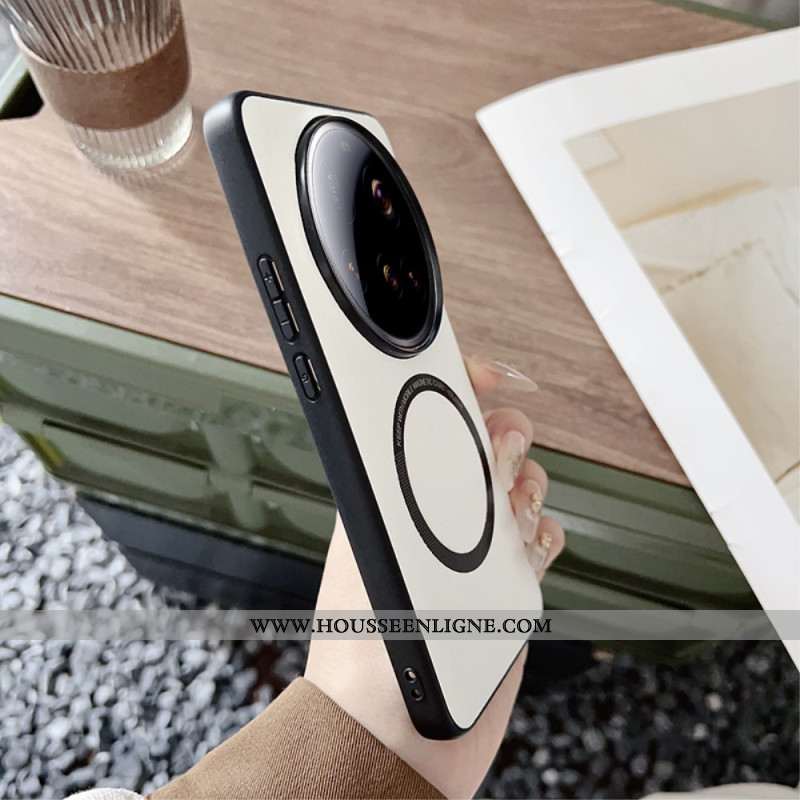 Coque Xiaomi 15 Ultra Compatible MagSagfe Effet Cuir