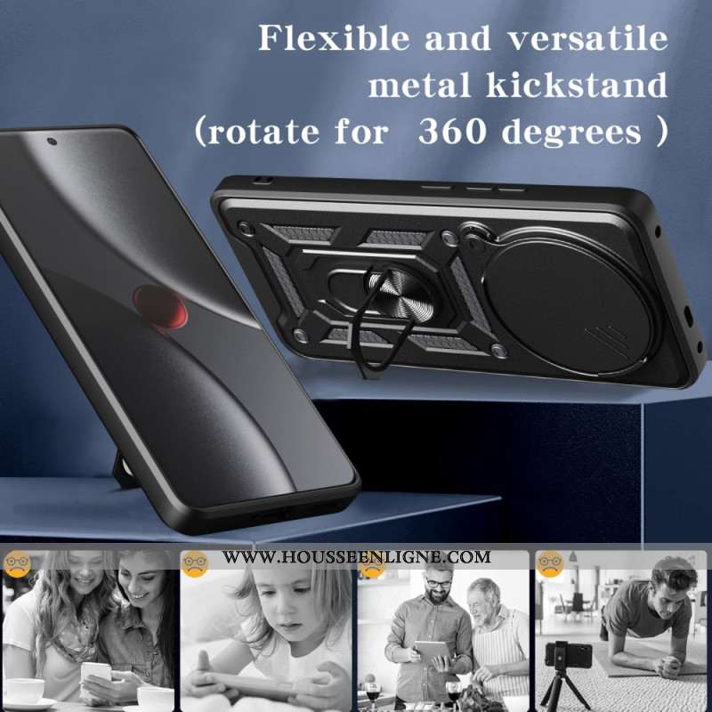 Coque Xiaomi 15 Ultra Couvercle Coulissant pour Caméra et Support