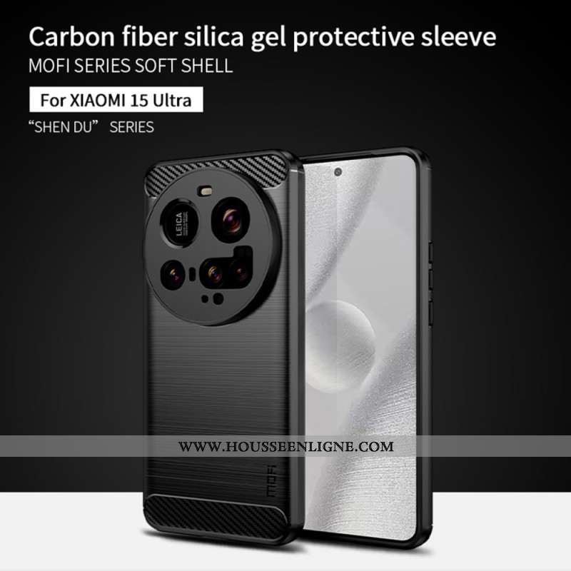 Coque Xiaomi 15 Ultra Fibre Carbone Brossée