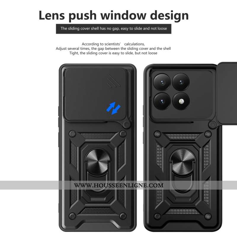 Coque Xiaomi 15T Couvercle Coulissant pour Caméra et Support