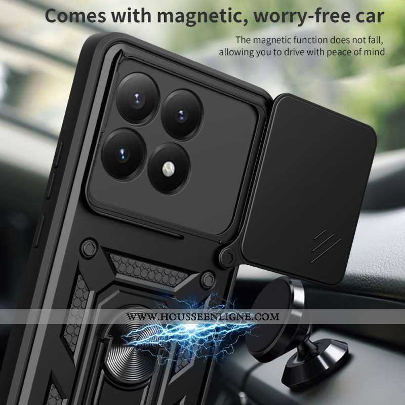 Coque Xiaomi 15T Couvercle Coulissant pour Caméra et Support