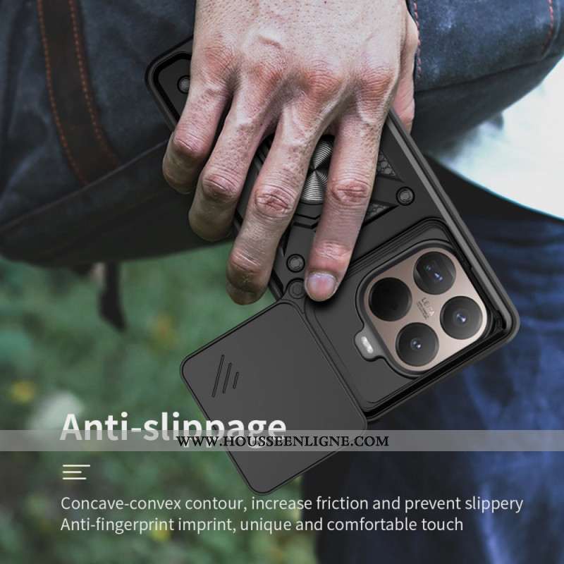 Coque Xiaomi 15T Pro Couvercle Coulissant pour Caméra et Support