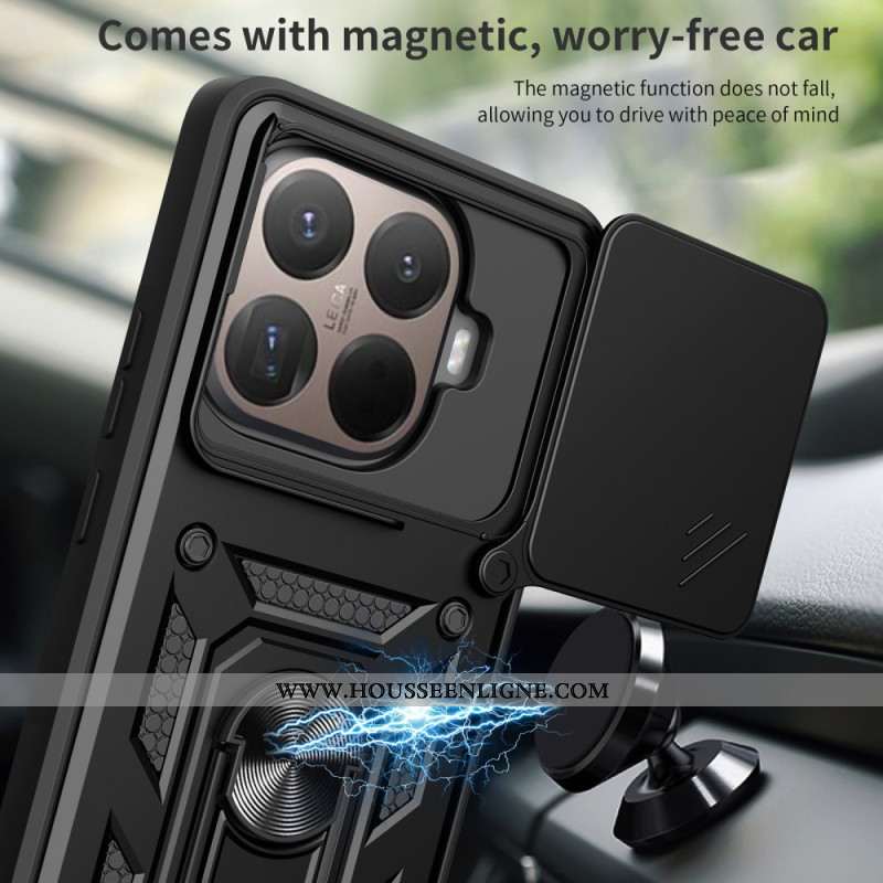 Coque Xiaomi 15T Pro Couvercle Coulissant pour Caméra et Support