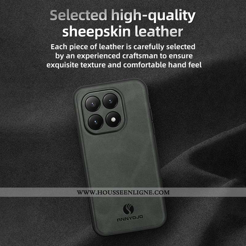 Coque Xiaomi 15T Pro Effet Cuir PINWUYO