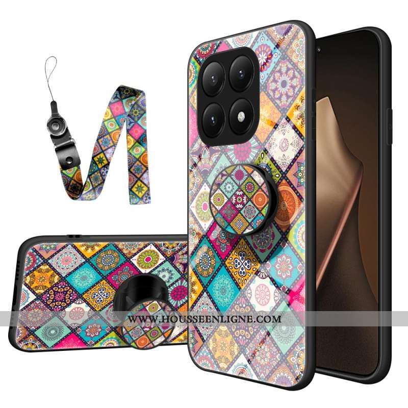 Coque Xiaomi 15T Pro Support et Lnaièrfe Patchwork