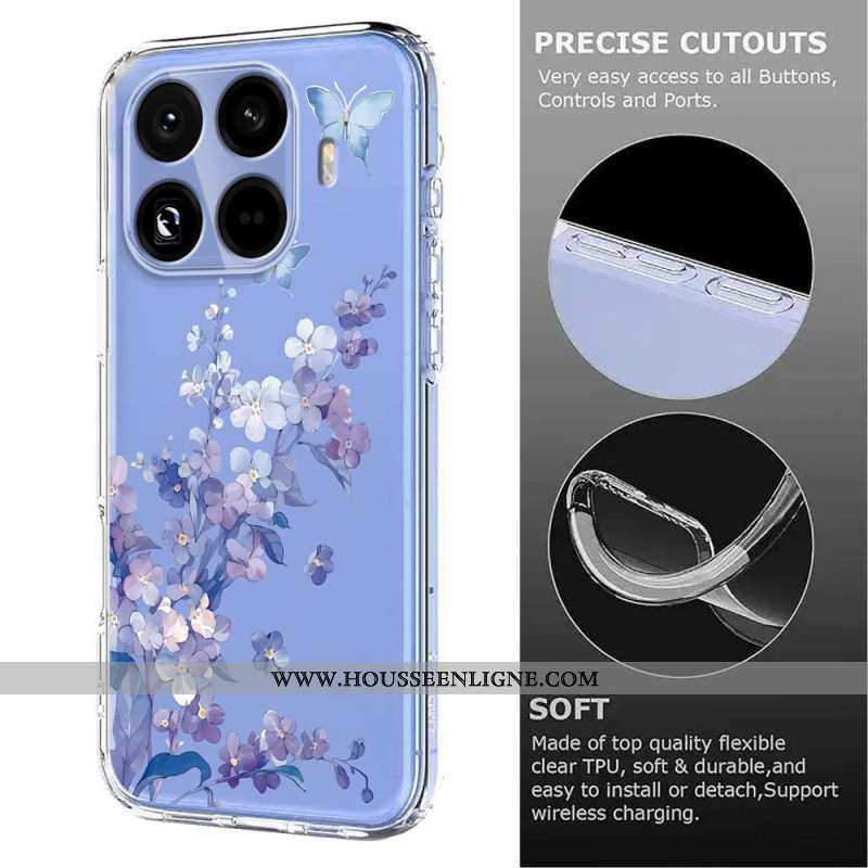 Coque Xiaomi 15T Pro Transparente Florale
