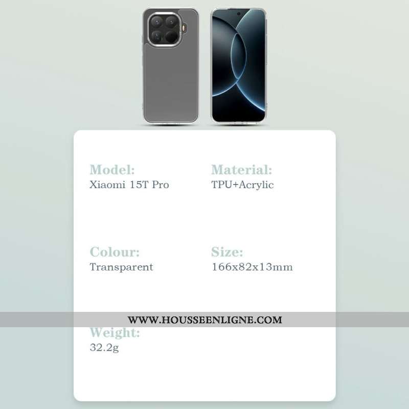 Coque Xiaomi 15T Pro Transparente Série TOC