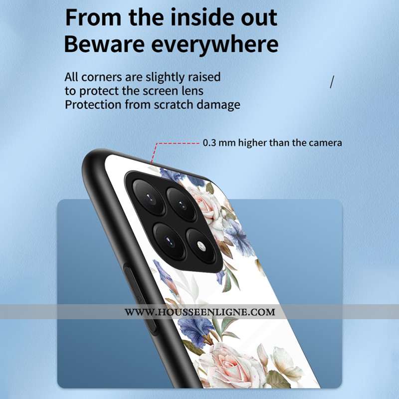 Coque Xiaomi 15T Pro Verre Trempé Florale