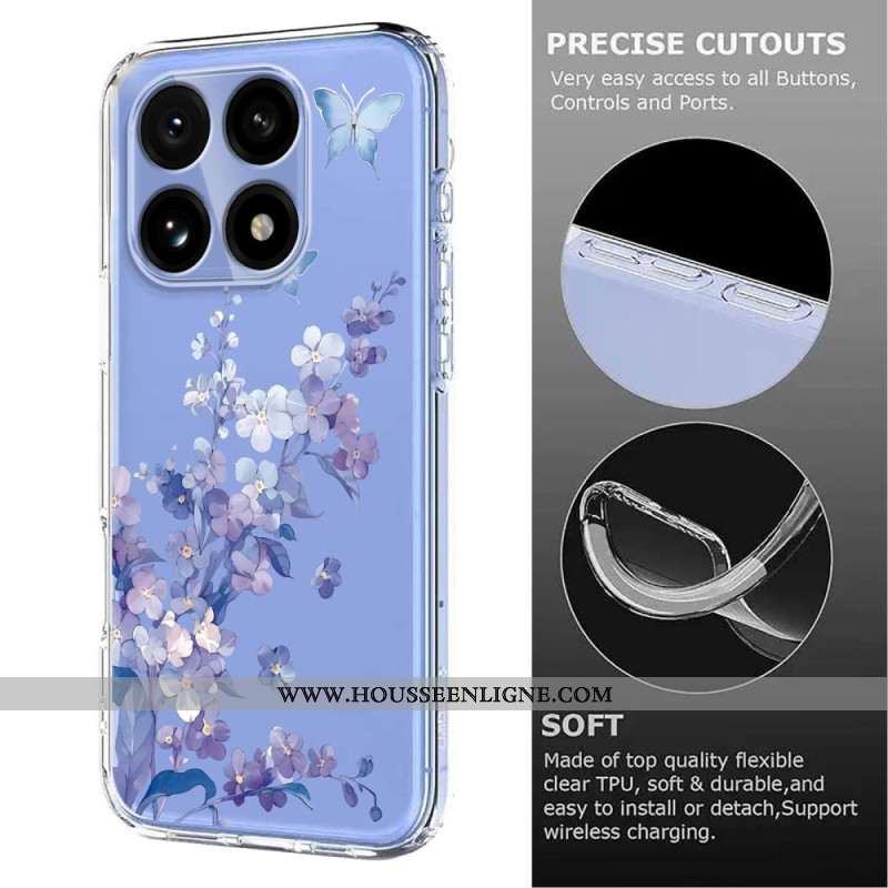 Coque Xiaomi 15T Transparente Florale