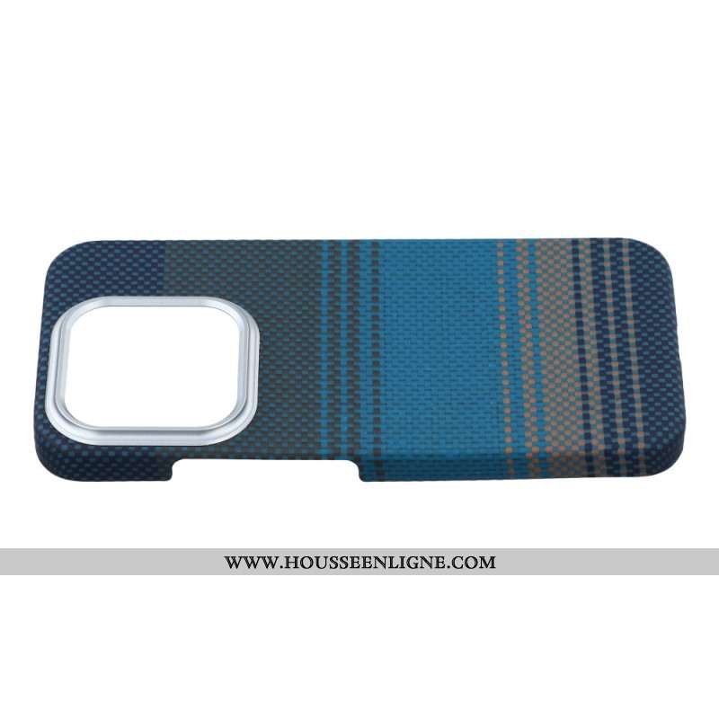 Coque Xiaomi 17 Gradient avec Cadre Métallique pour Objectif - Bleu Flottant