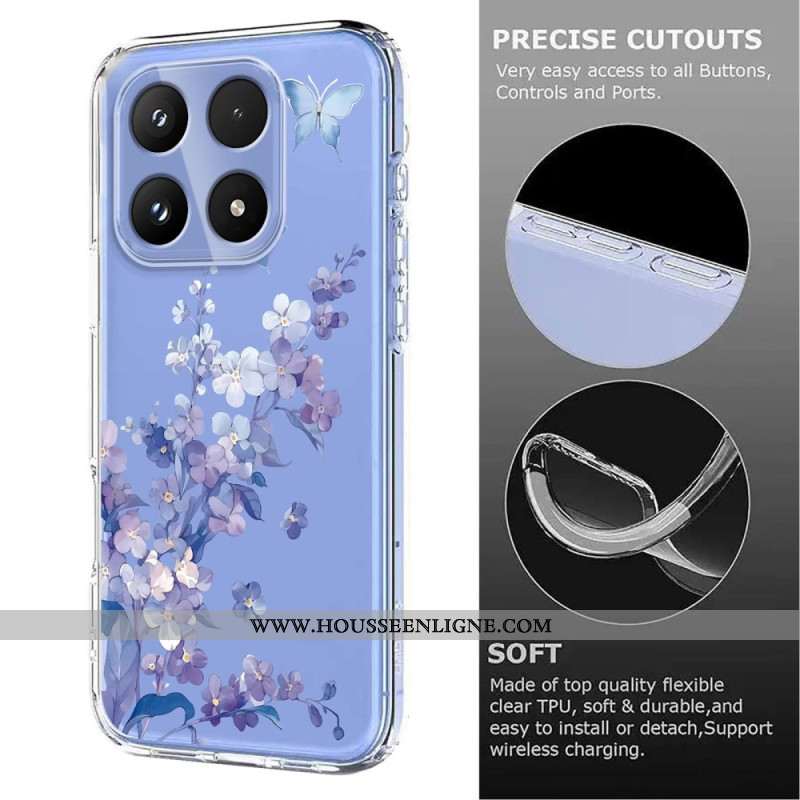 Coque Xiaomi 17 Papillons et Fleurs