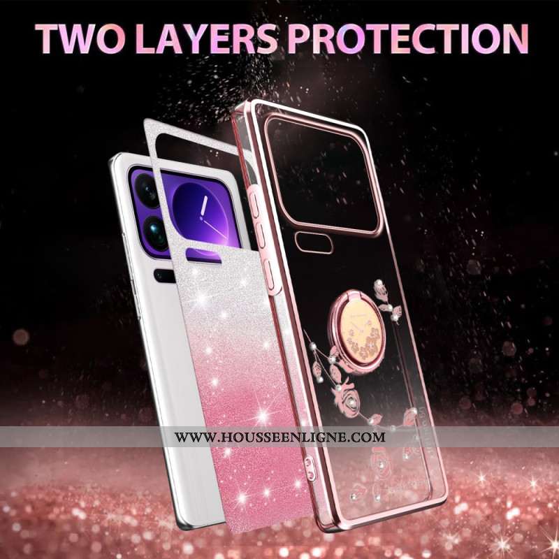Coque Xiaomi 17 Pro Anneau-Support Strass