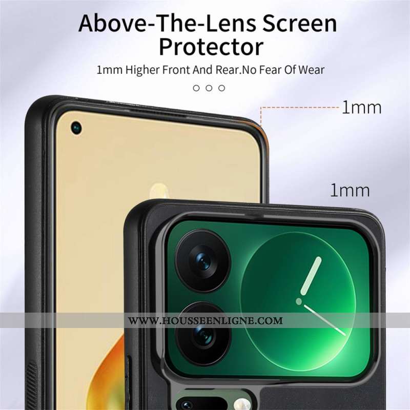 Coque Xiaomi 17 Pro Effet Cuir Support et Porte-Cartes