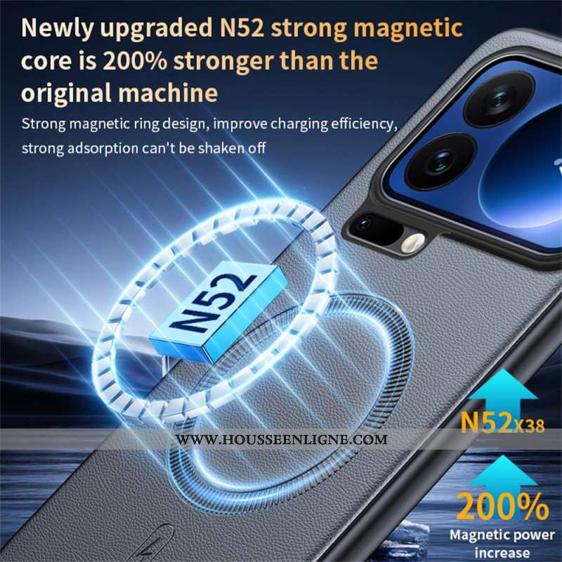 Coque Xiaomi 17 Pro Magnétique Revêtement Simi Cuir