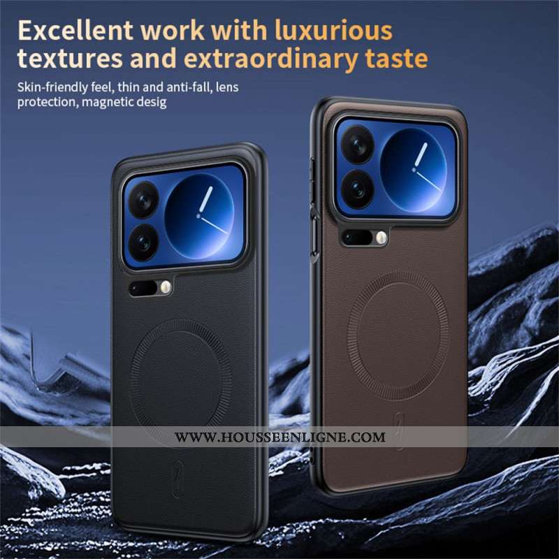 Coque Xiaomi 17 Pro Magnétique Revêtement Simi Cuir