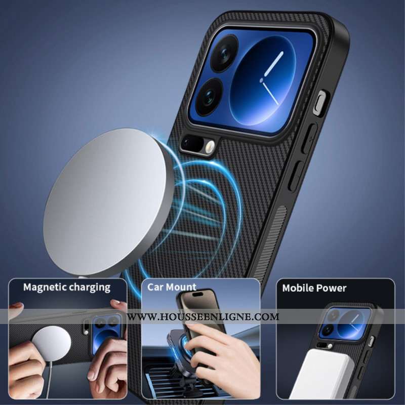 Coque Xiaomi 17 Pro Max MagSafe Fibre Carbone