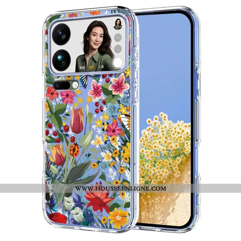 Coque Xiaomi 17 Pro Max Papillons et Fleurs