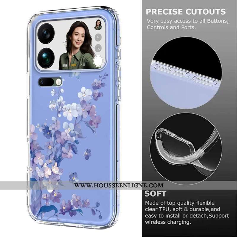 Coque Xiaomi 17 Pro Max Papillons et Fleurs