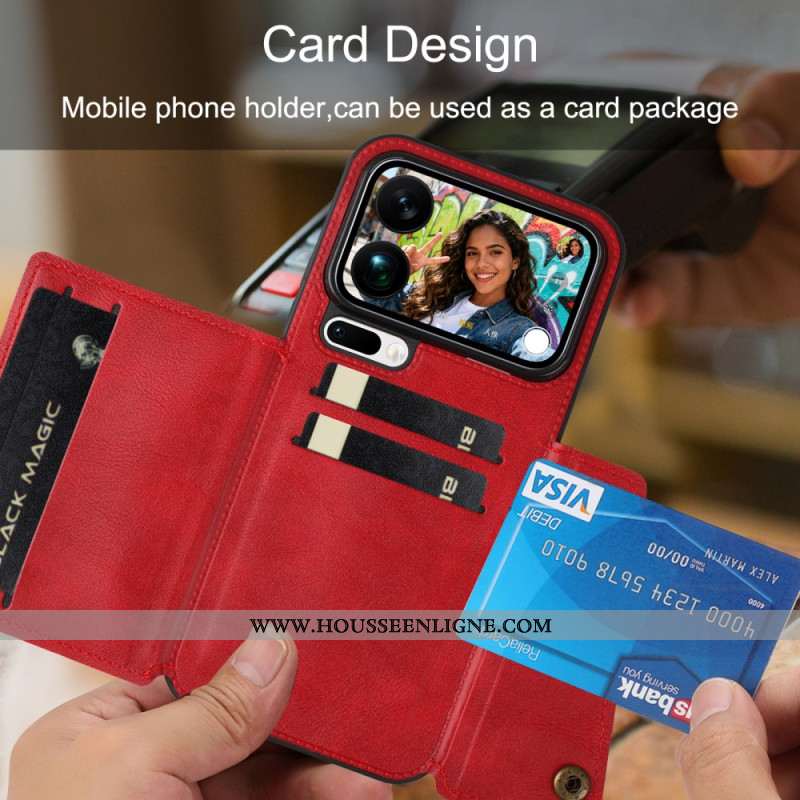 Coque Xiaomi 17 Pro Max Porte-Cartes Effet Cuir