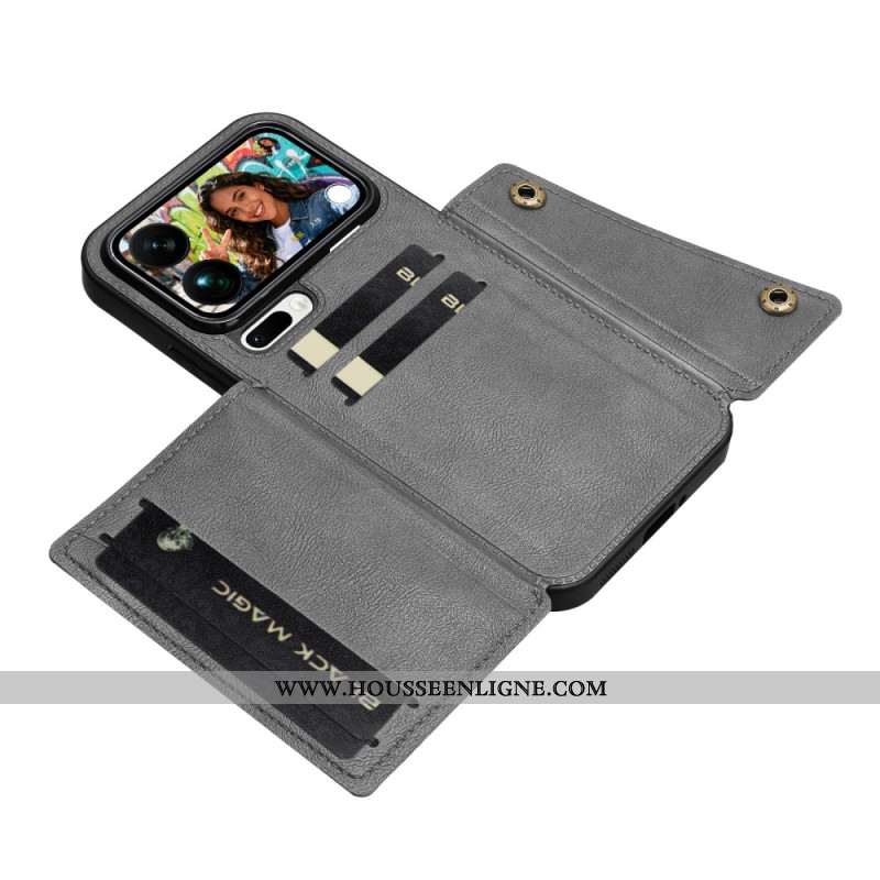 Coque Xiaomi 17 Pro Max Porte-Cartes Effet Cuir