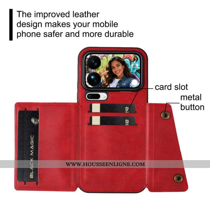 Coque Xiaomi 17 Pro Max Porte-Cartes Effet Cuir