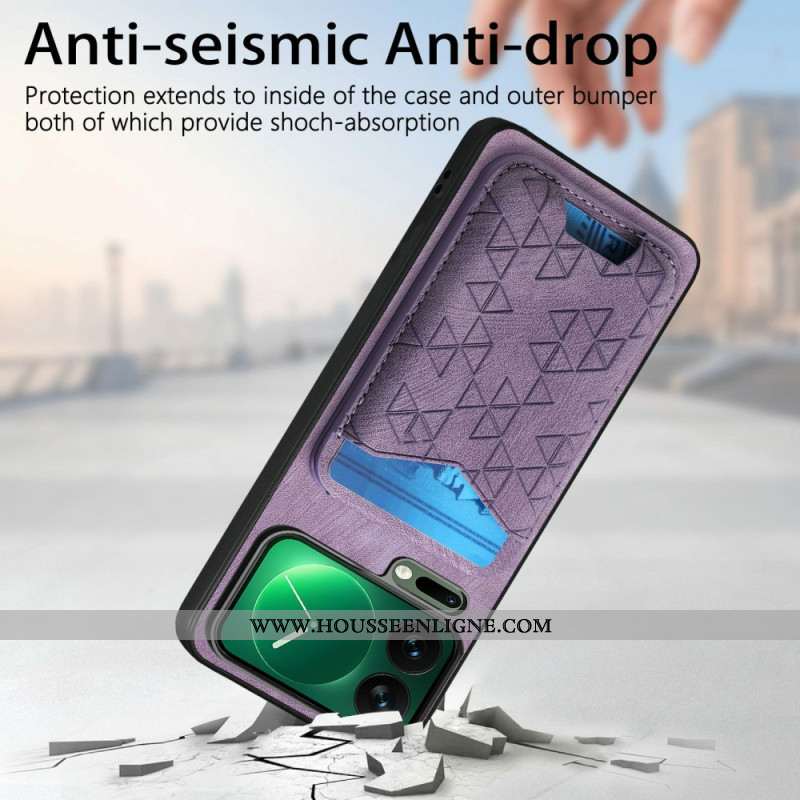 Coque Xiaomi 17 Pro Max Porte-Cartes et Support Ajustable