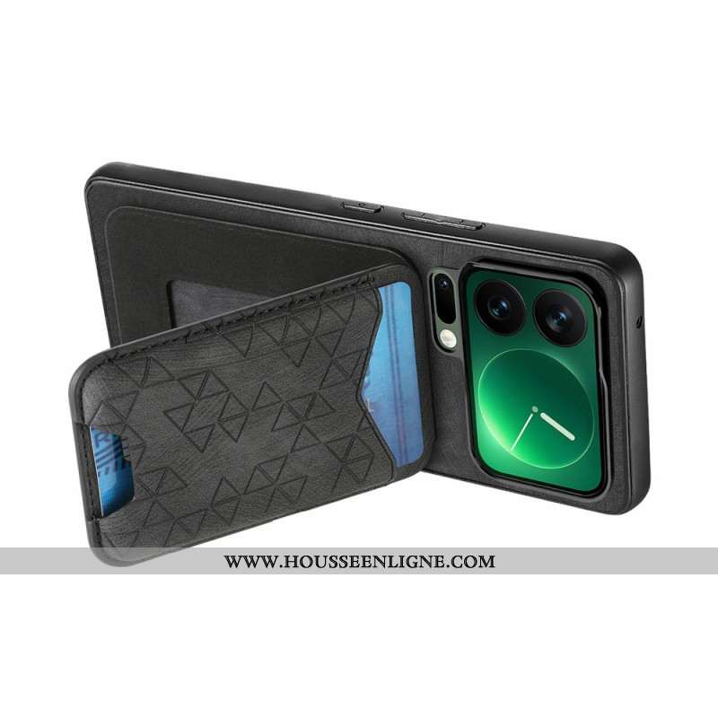 Coque Xiaomi 17 Pro Max Porte-Cartes et Support Ajustable