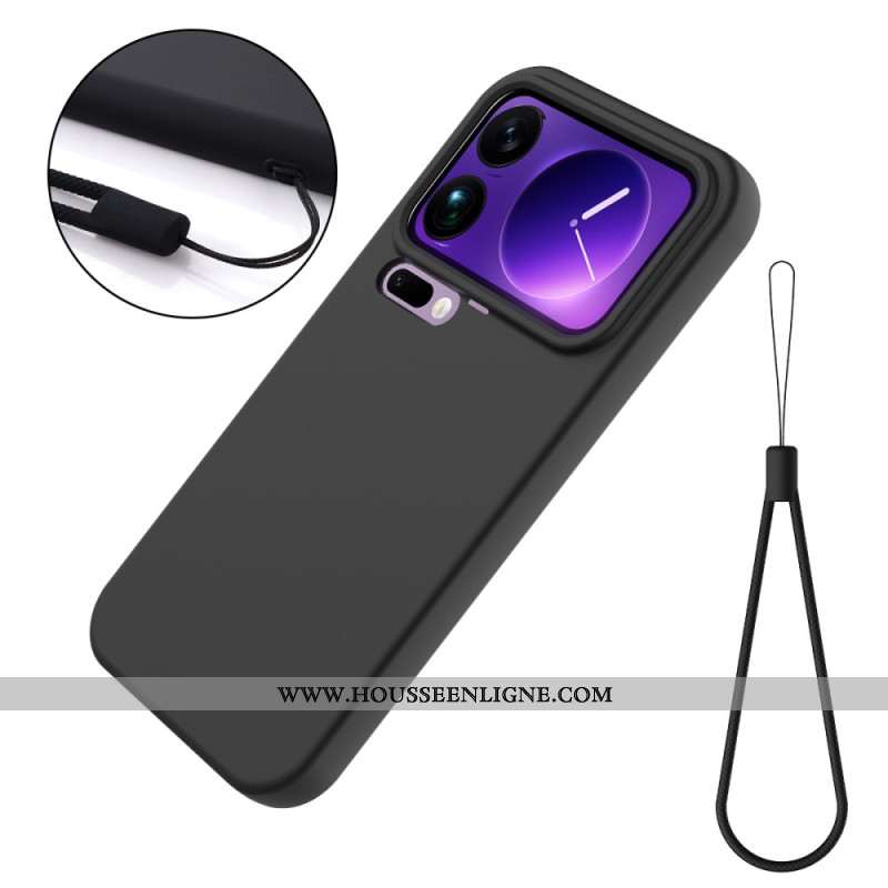 Coque Xiaomi 17 Pro Max Silicone Liquide à Lanière