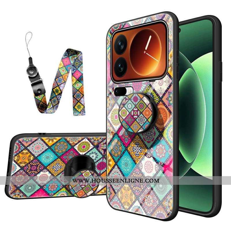 Coque Xiaomi 17 Pro Max Support et Lanière Patchwork