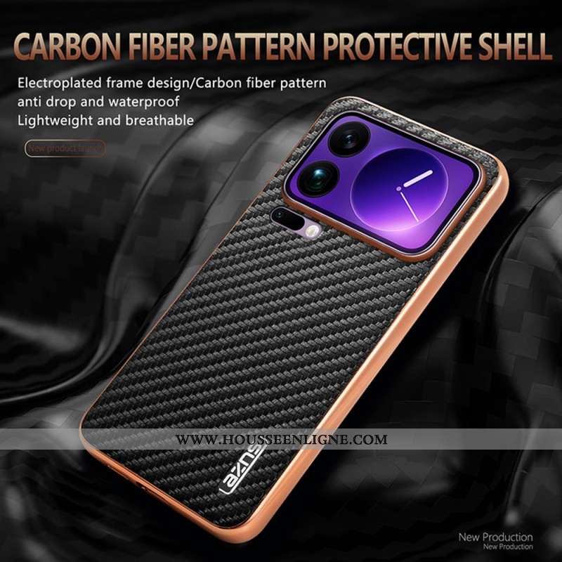 Coque Xiaomi 17 Pro Max Texture Fibre de Carbone AZNS