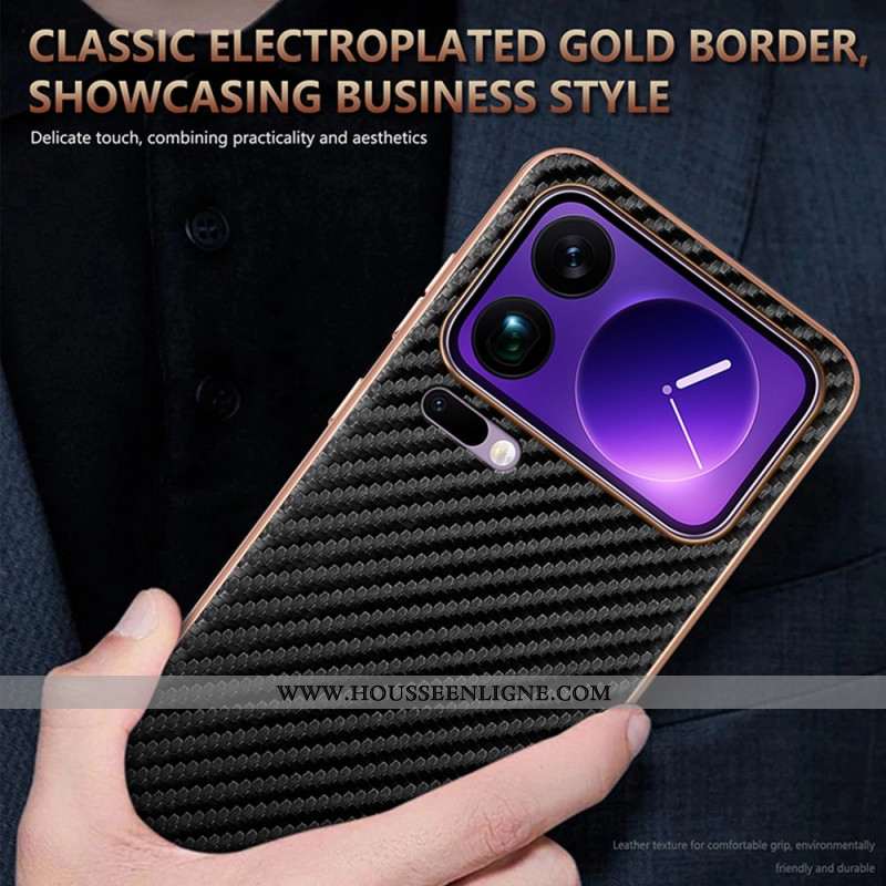 Coque Xiaomi 17 Pro Max Texture Fibre de Carbone AZNS