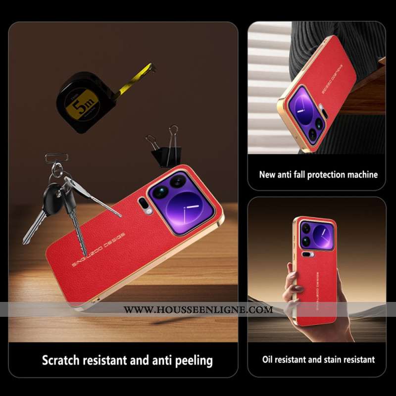 Coque Xiaomi 17 Pro Max Texture Litchi Anti-Rayures