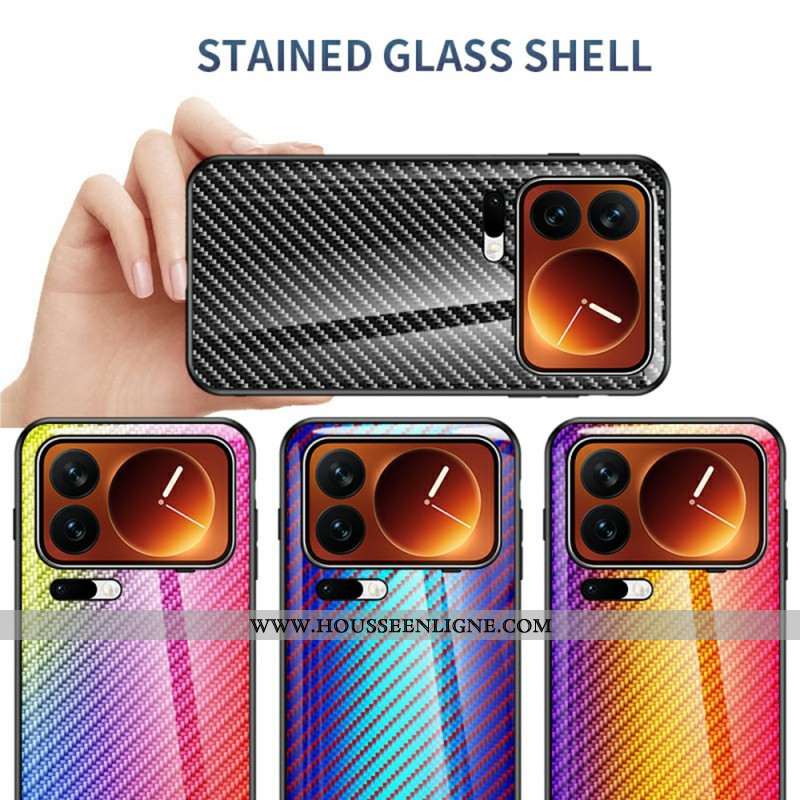 Coque Xiaomi 17 Pro Max Verre Trempé Fibre Carbone