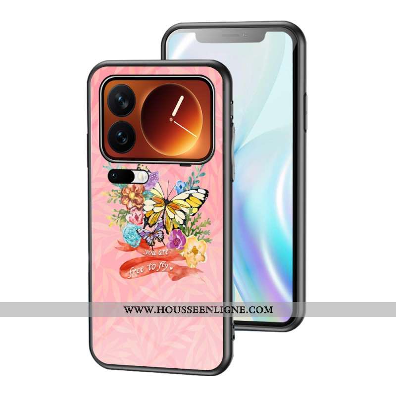 Coque Xiaomi 17 Pro Max Verre Trempé Motif Papillon