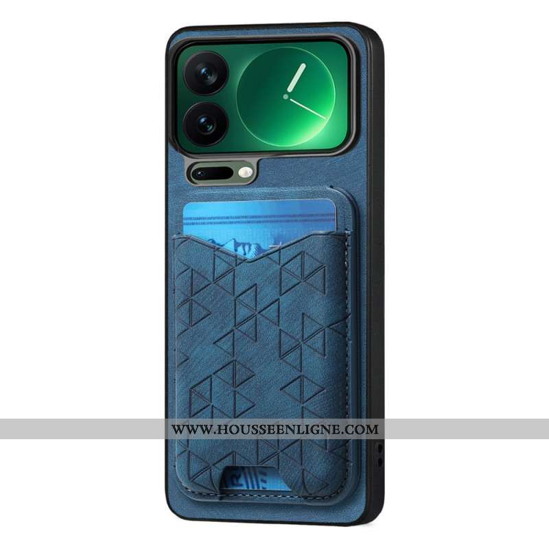 Coque Xiaomi 17 Pro Porte-Cartes et Support Motif Gravé