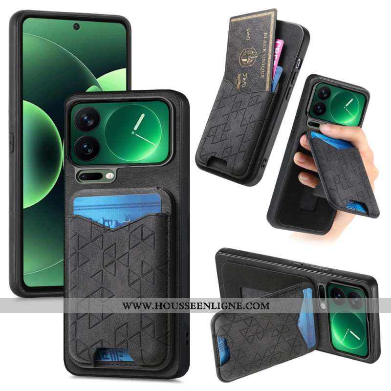 Coque Xiaomi 17 Pro Porte-Cartes et Support Motif Gravé