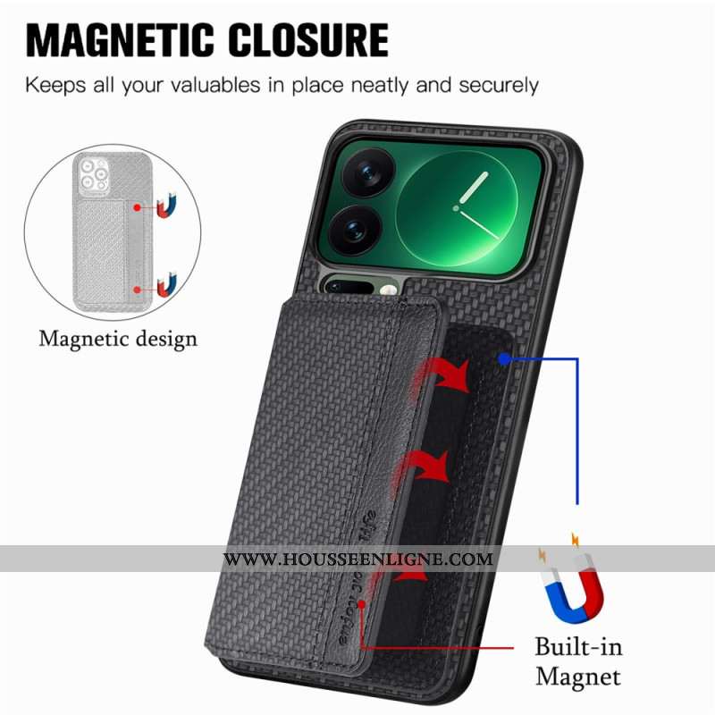 Coque Xiaomi 17 Pro Protection RFID et Porte-Cartes Magnétique