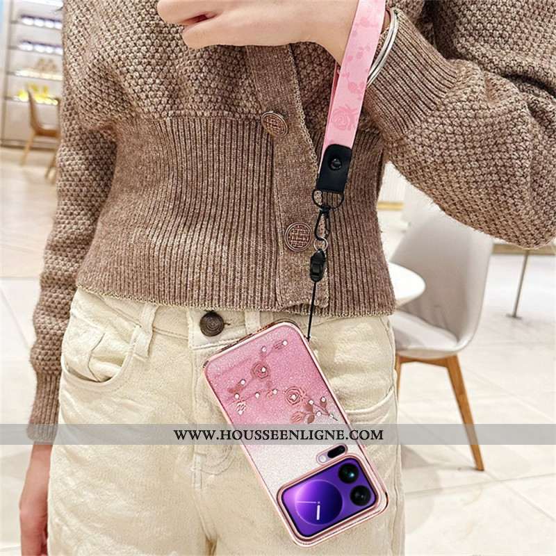 Coque Xiaomi 17 Pro Strass avec Lanières