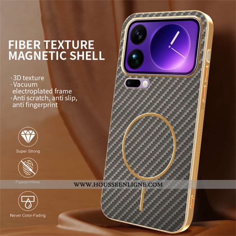 Coque Xiaomi 17 Pro Texture Fibre Carbone