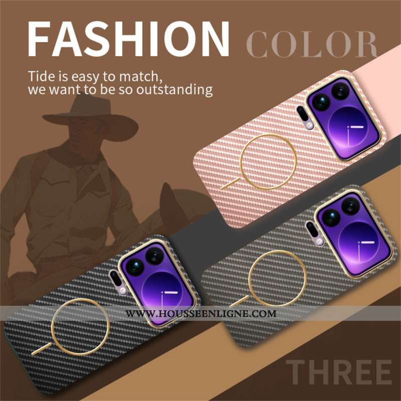 Coque Xiaomi 17 Pro Texture Fibre Carbone