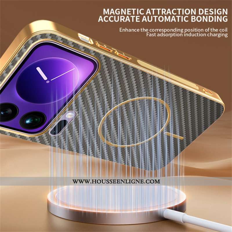 Coque Xiaomi 17 Pro Texture Fibre Carbone