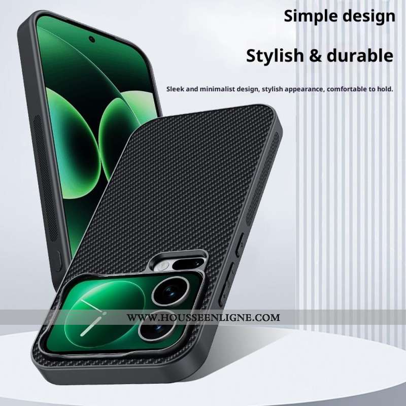 Coque Xiaomi 17 Pro Texture Fibre Carbone