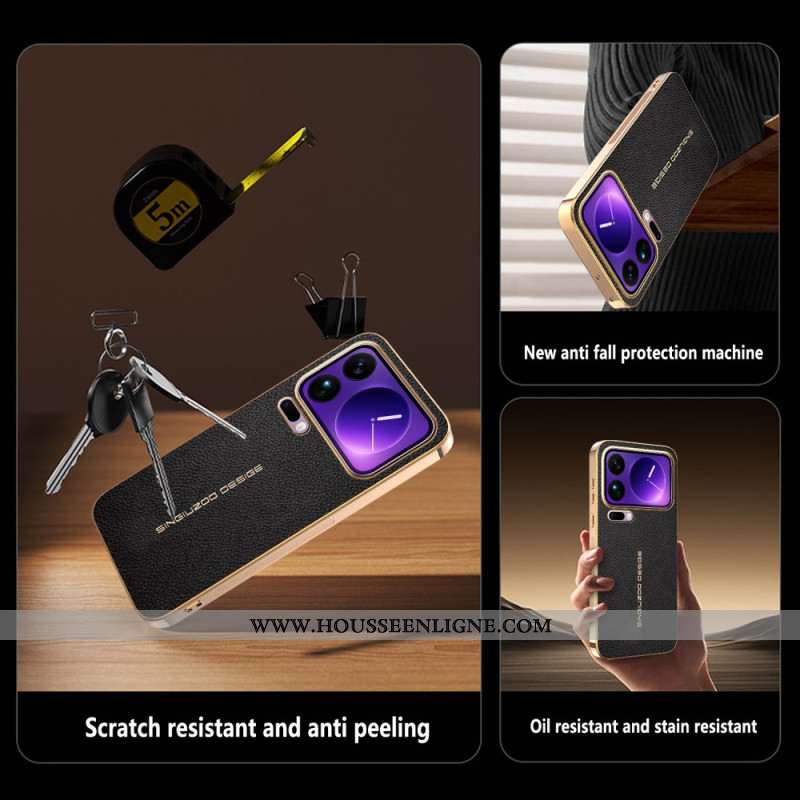 Coque Xiaomi 17 Pro Texture Litchi Anti-Rayures