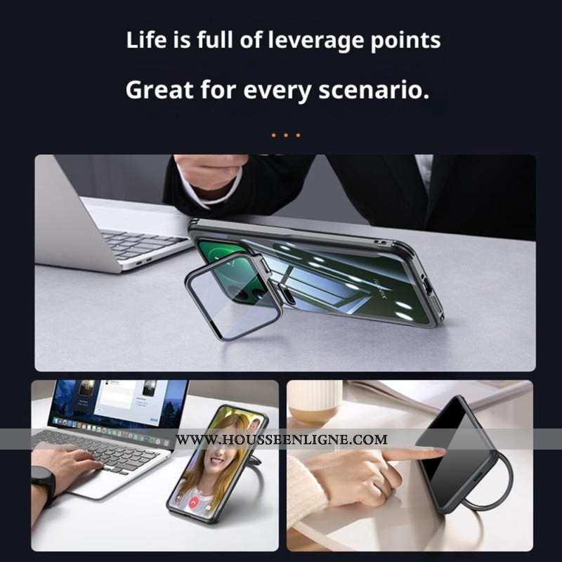 Coque Xiaomi 17 Pro Transparente Support Intégré et Protection Caméra