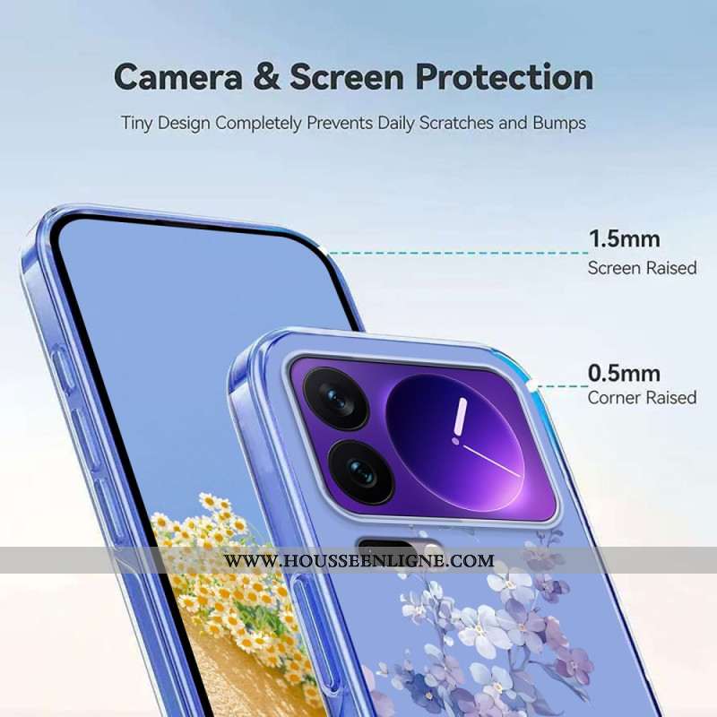 Coque Xiaomi 17 Pro Transparentes Papillons et Fleurs