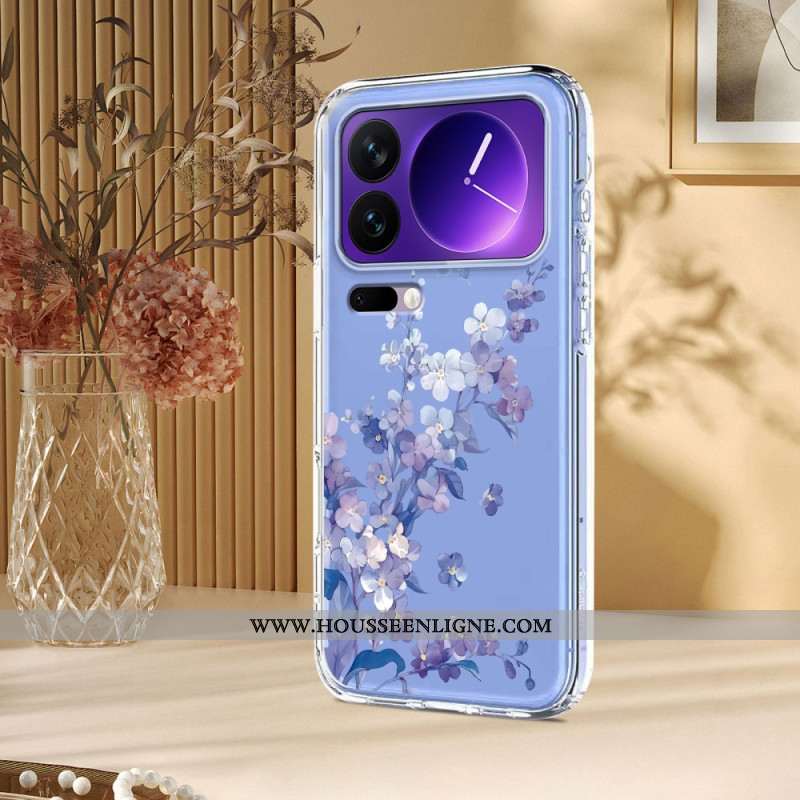 Coque Xiaomi 17 Pro Transparentes Papillons et Fleurs