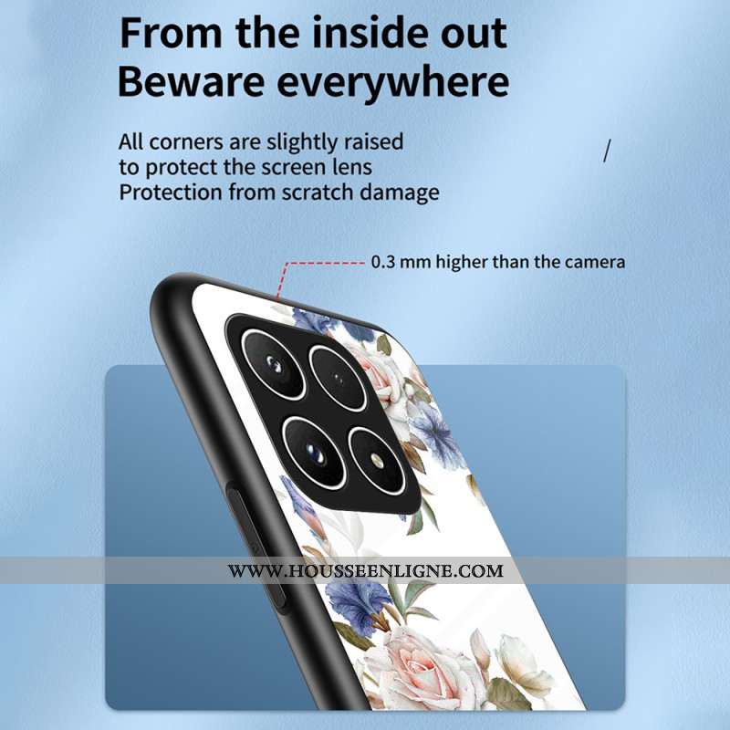 Coque Xiaomi 17 Verre Trempé Motif Floral