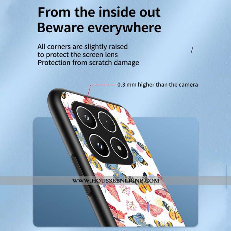 Coque Xiaomi 17 Verre Trempé Motif Papillons